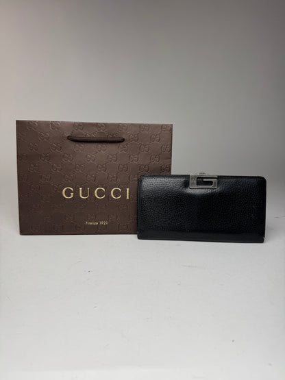 Vintage Gucci leather wallet black
