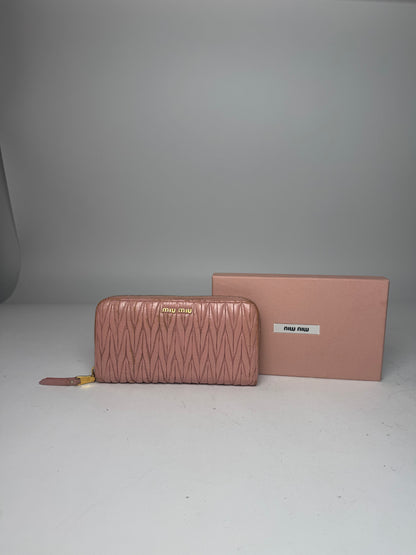 Vintage Miu Miu Leather Wallet Pink