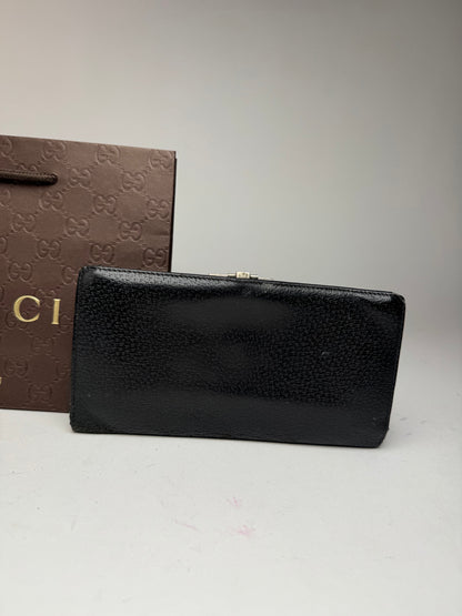 Vintage Gucci leather wallet black