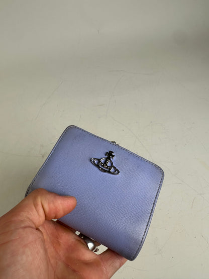 Vintage Vivienne Westwood Textured Wallet Lavender Silver