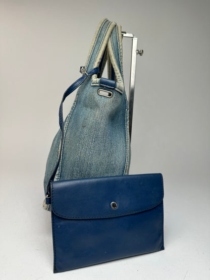 Vintage Stella Mc Cartney Denim Vegan Leather Bag Blue