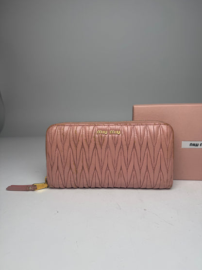 Vintage Miu Miu Leather Wallet Pink
