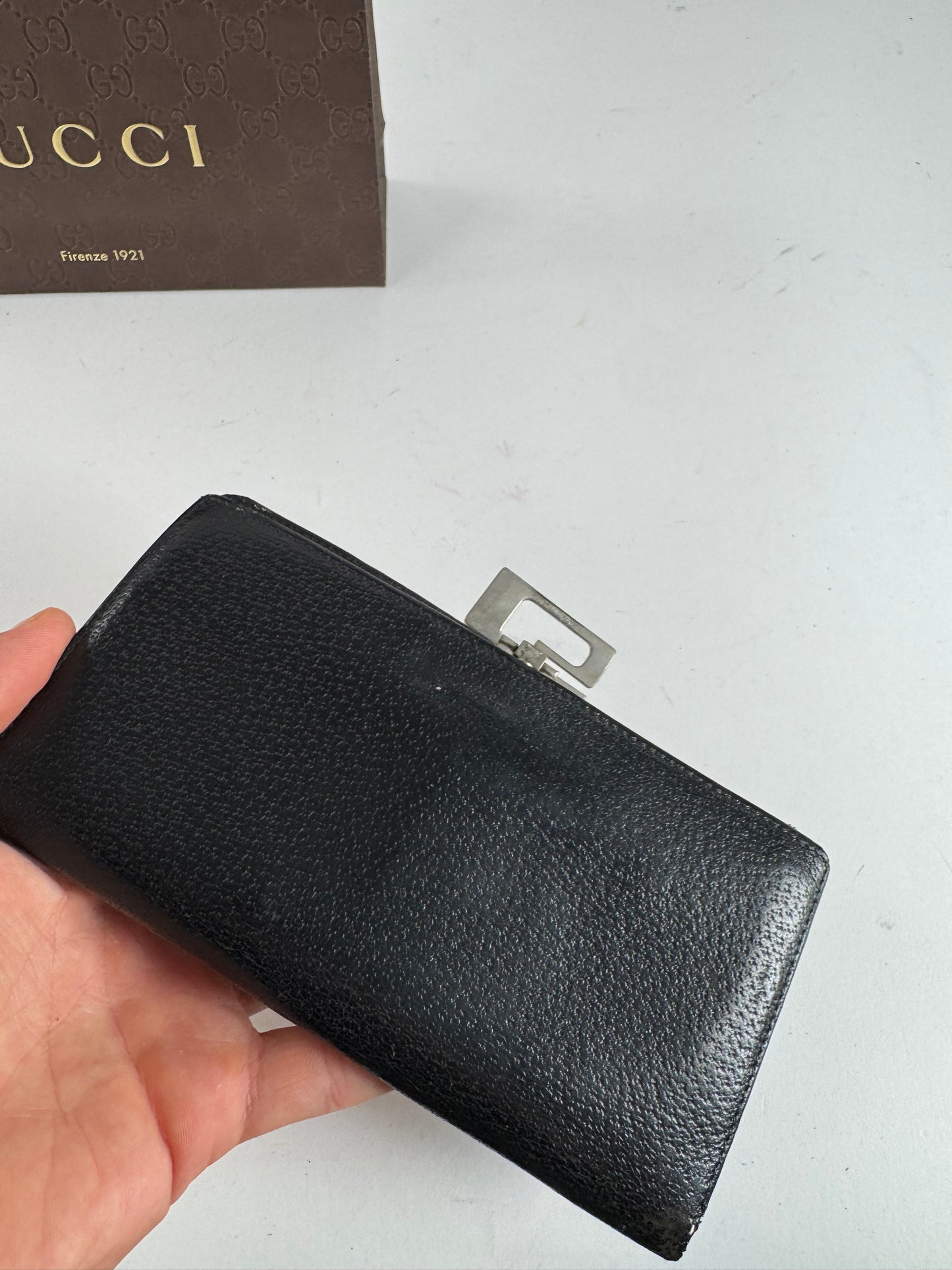Vintage Gucci leather wallet black