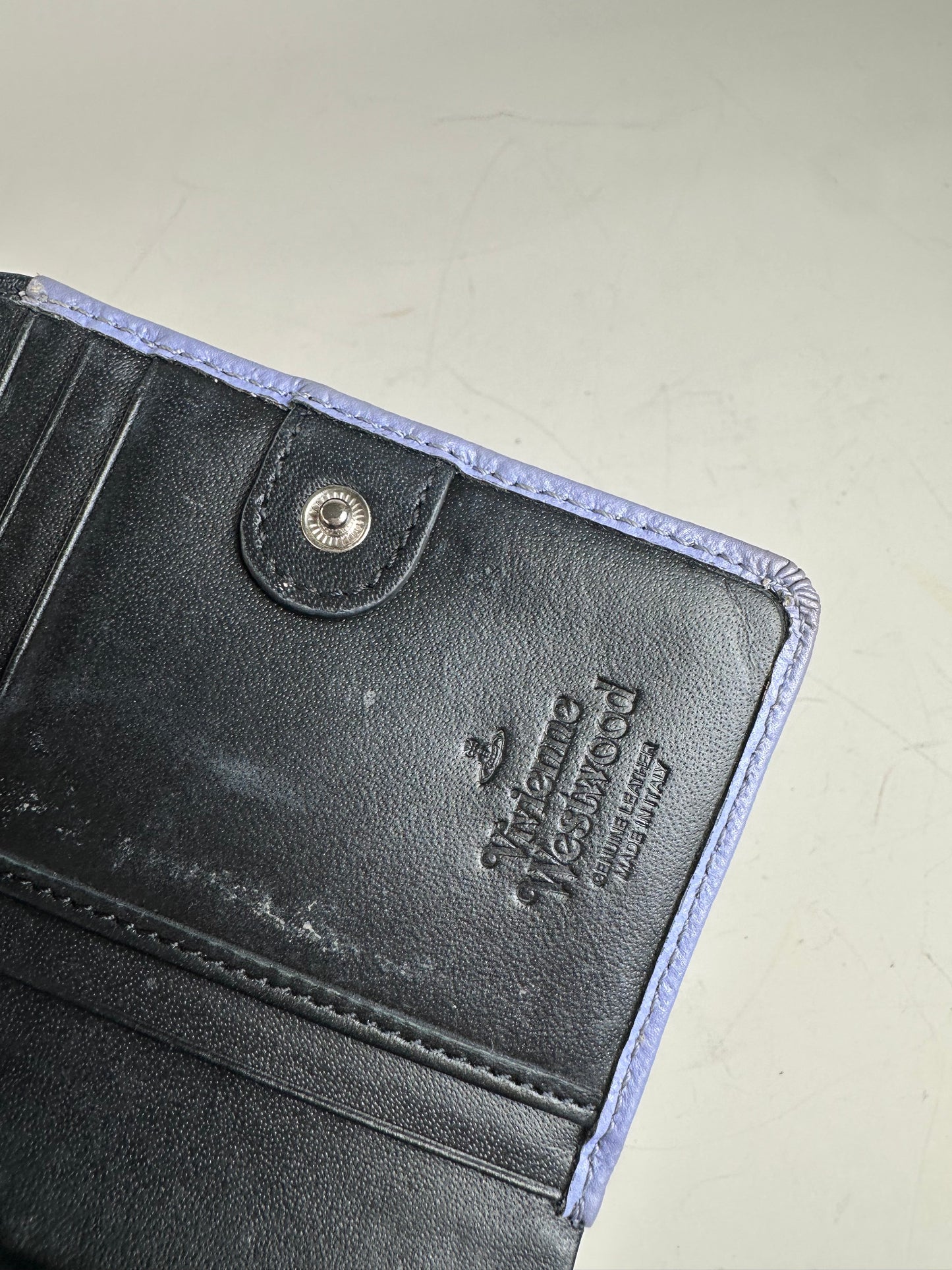 Vintage Vivienne Westwood Textured Wallet Lavender Silver