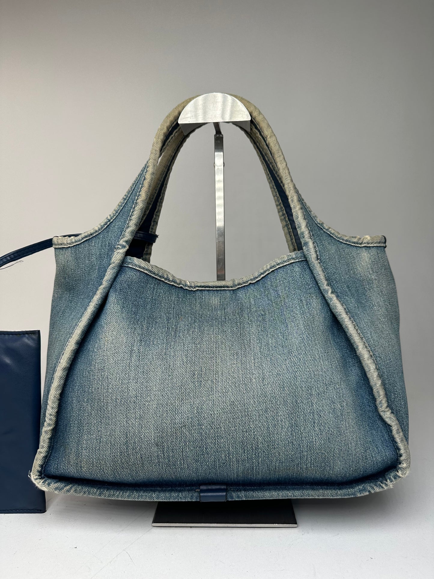 Vintage Stella Mc Cartney Denim Vegan Leather Bag Blue