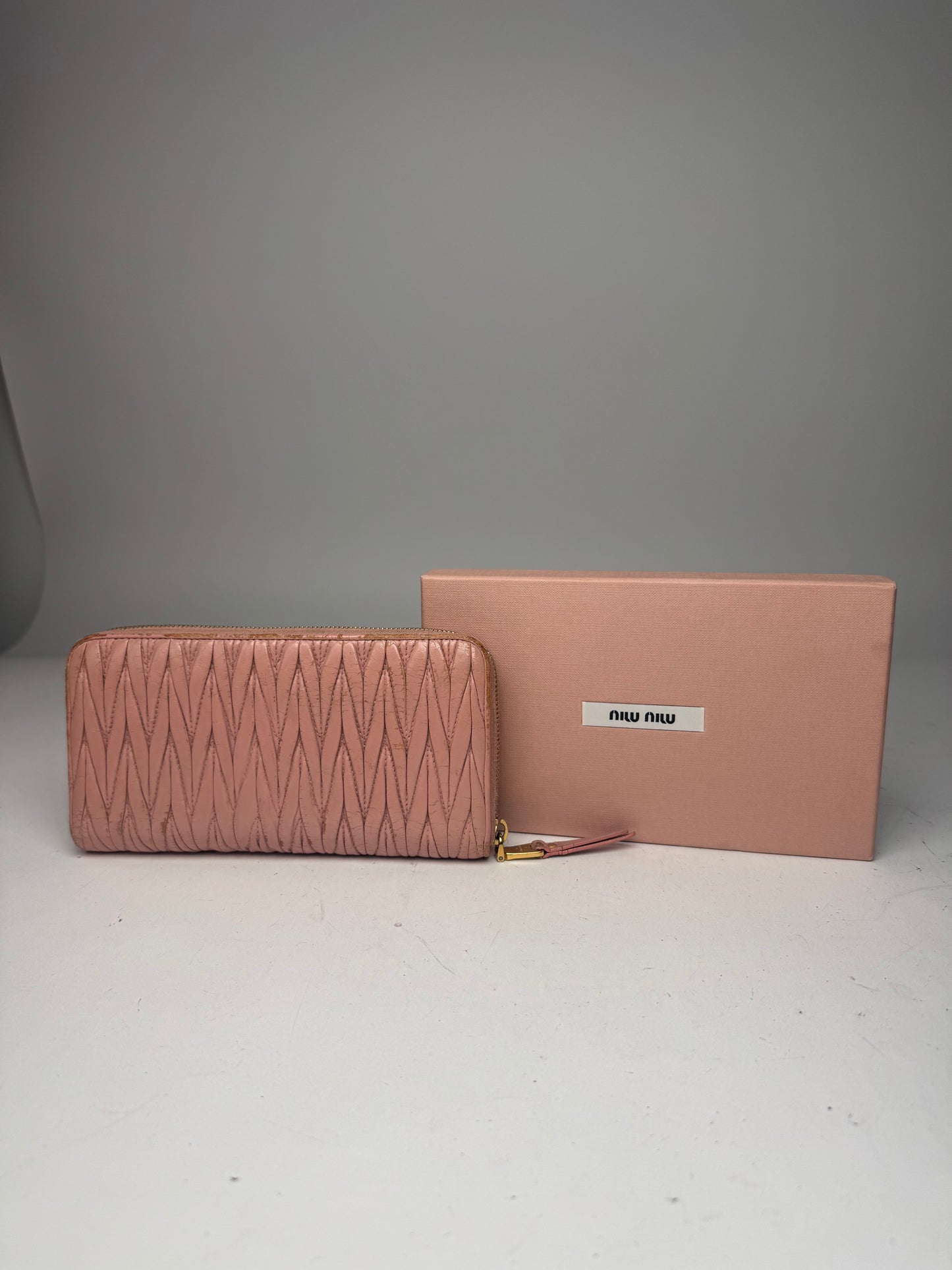 Vintage Miu Miu Leather Wallet Pink