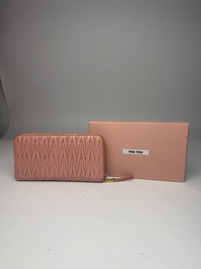 Vintage Miu Miu Leather Wallet Pink