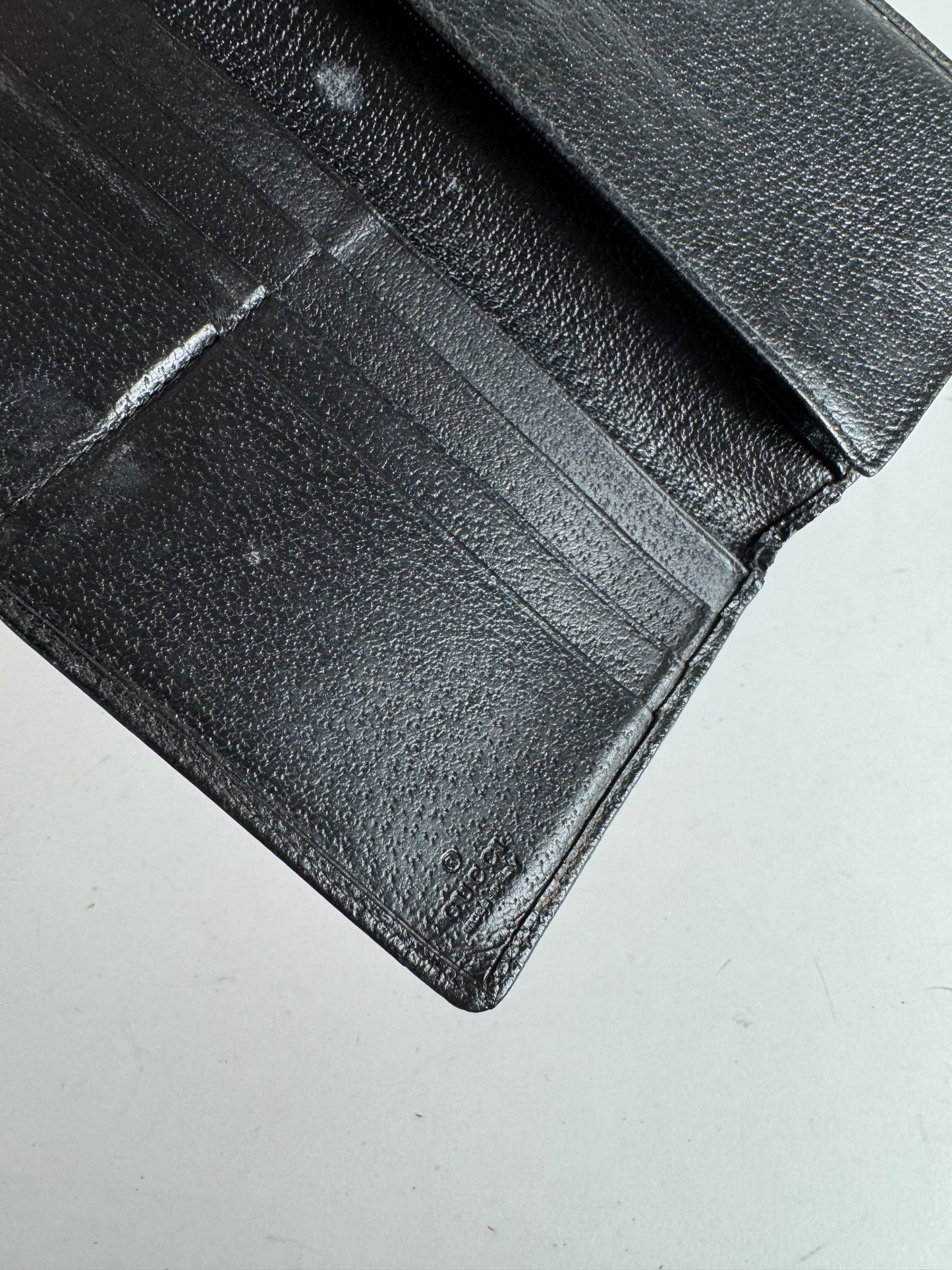 Vintage Gucci leather wallet black