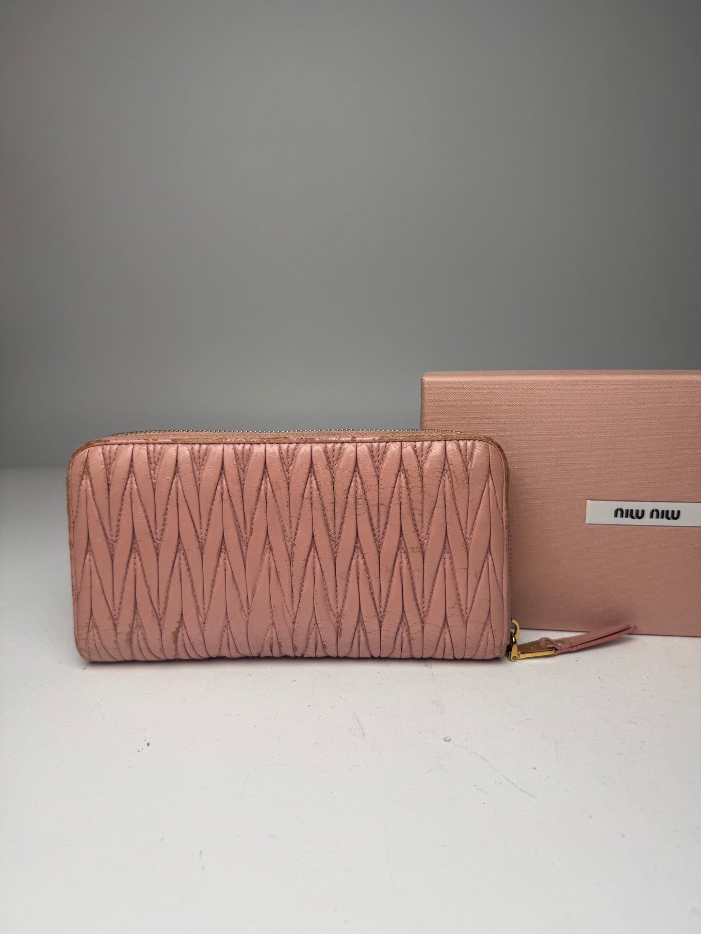 Vintage Miu Miu Leather Wallet Pink