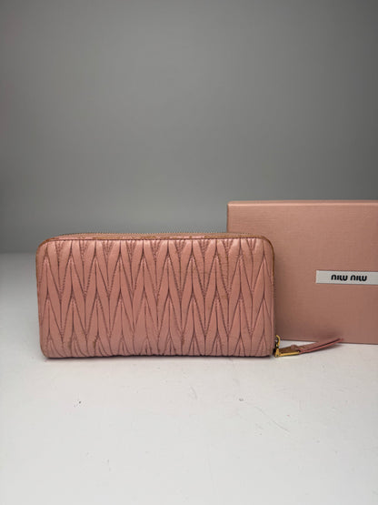 Vintage Miu Miu Leather Wallet Pink