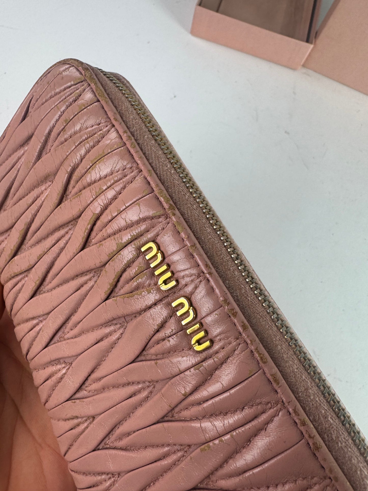 Vintage Miu Miu Leather Wallet Pink