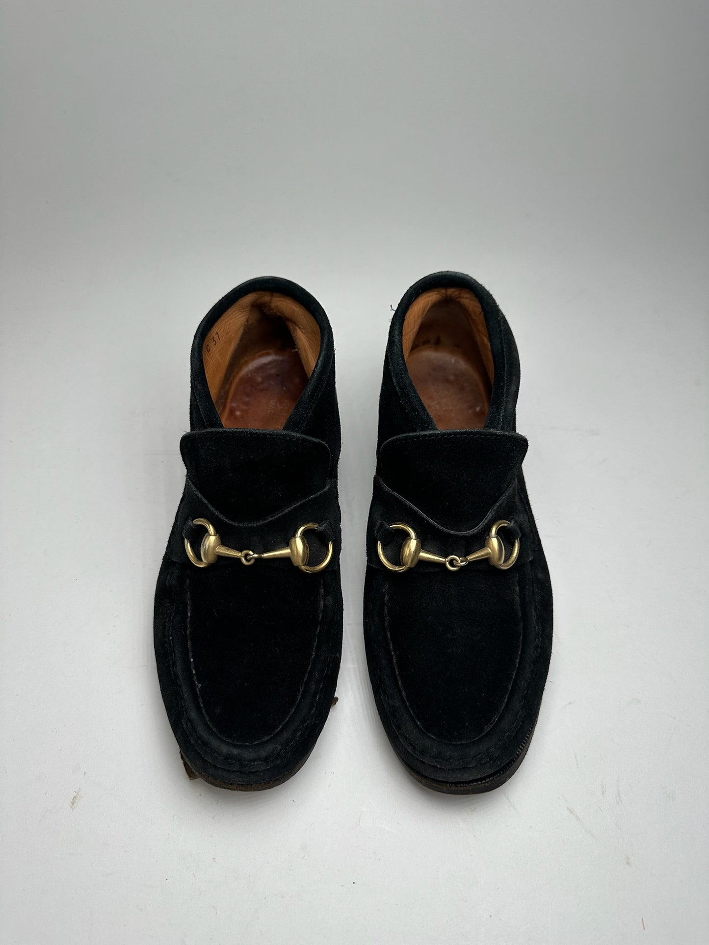 Vintage Gucci Horsebit Suese shoes black