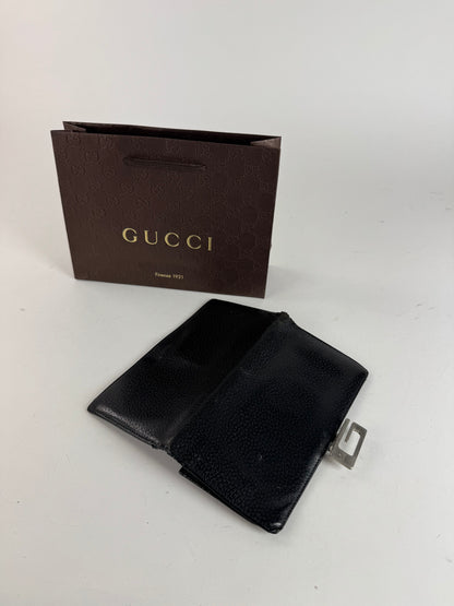 Vintage Gucci leather wallet black