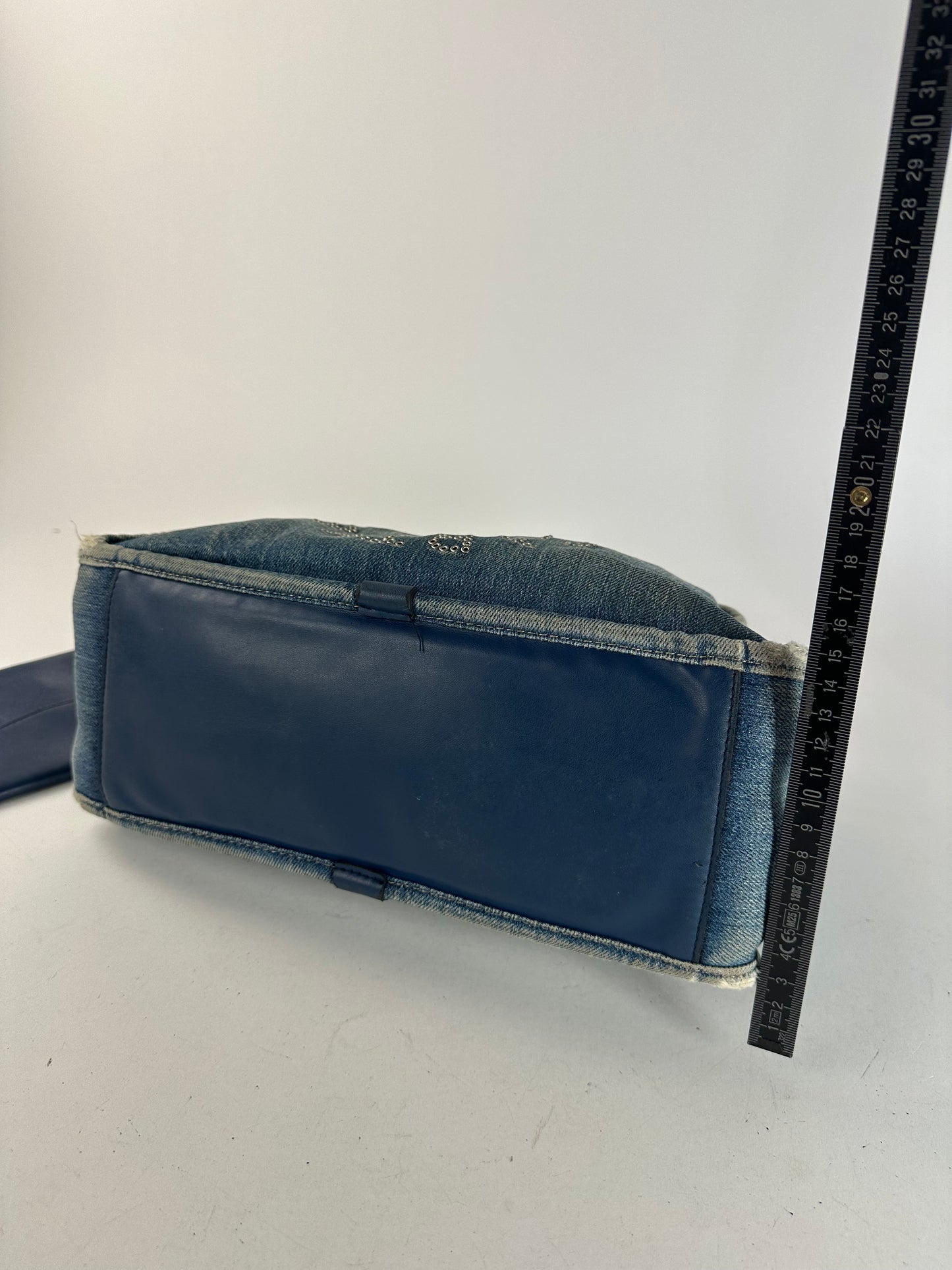 Vintage Stella Mc Cartney Denim Vegan Leather Bag Blue