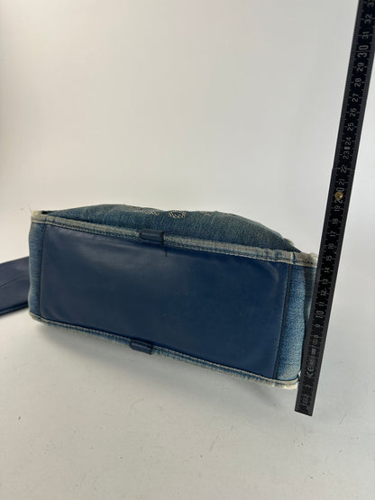 Vintage Stella Mc Cartney Denim Vegan Leather Bag Blue