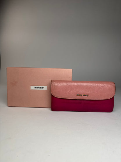 Vintage Miu Miu Leather Wallet Pink