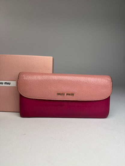 Vintage Miu Miu Leather Wallet Pink