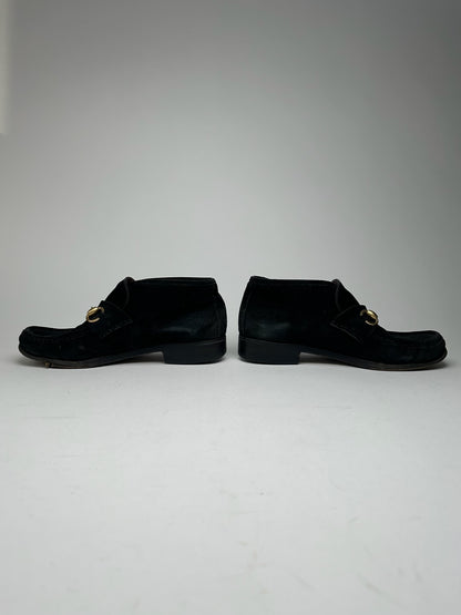 Vintage Gucci Horsebit Suese shoes black