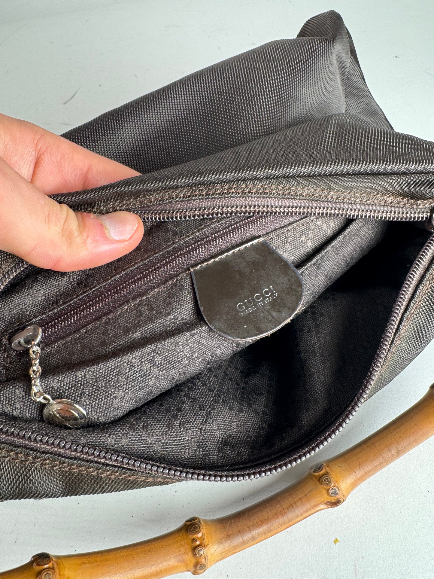 Vintage Gucci Bamboo Top Handle Bag Brown