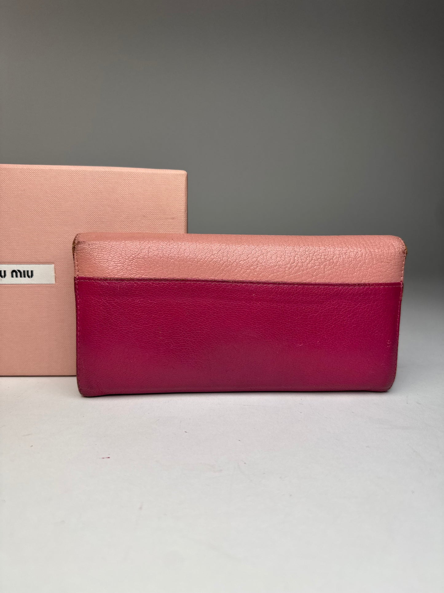 Vintage Miu Miu Leather Wallet Pink