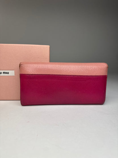 Vintage Miu Miu Leather Wallet Pink