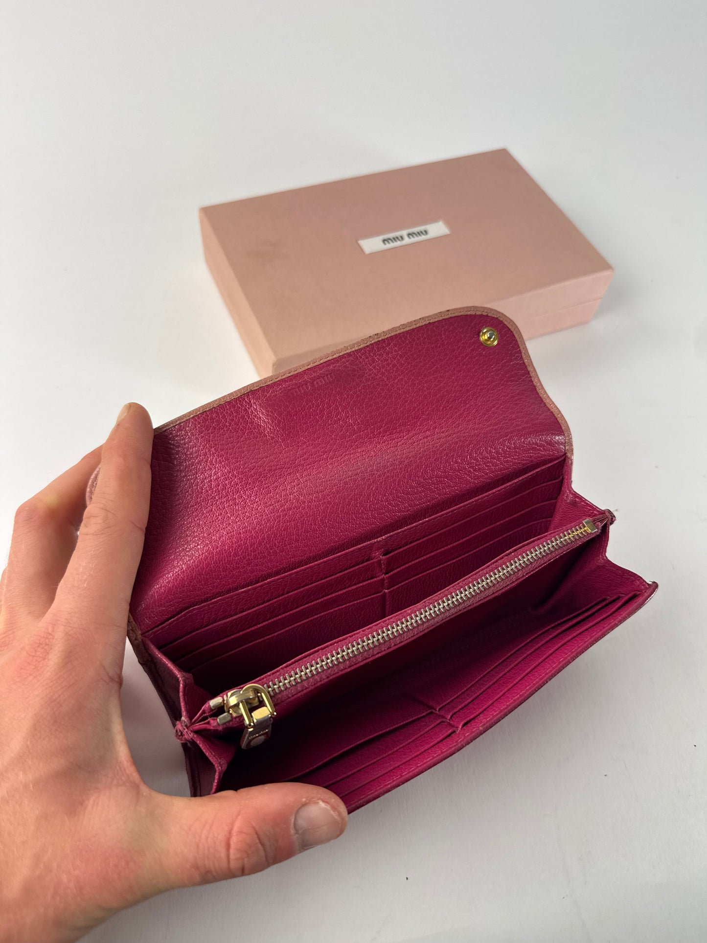 Vintage Miu Miu Leather Wallet Pink