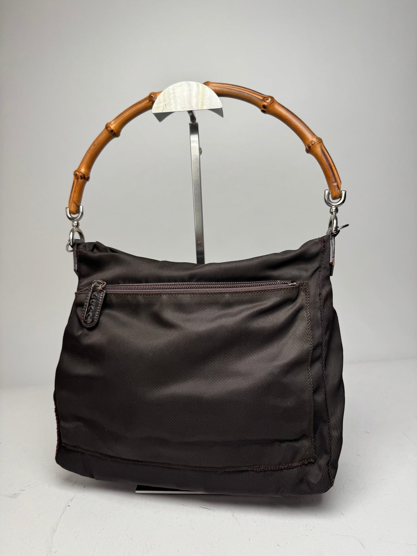 Vintage Gucci Bamboo Top Handle Bag Brown