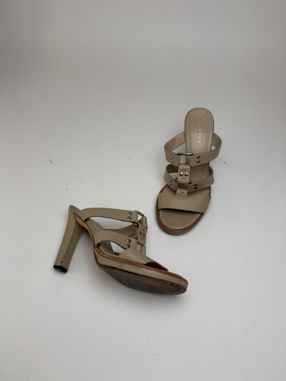 Vintage Gucci Leather Pumps Beige 37