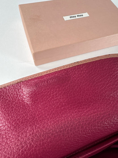 Vintage Miu Miu Leather Wallet Pink