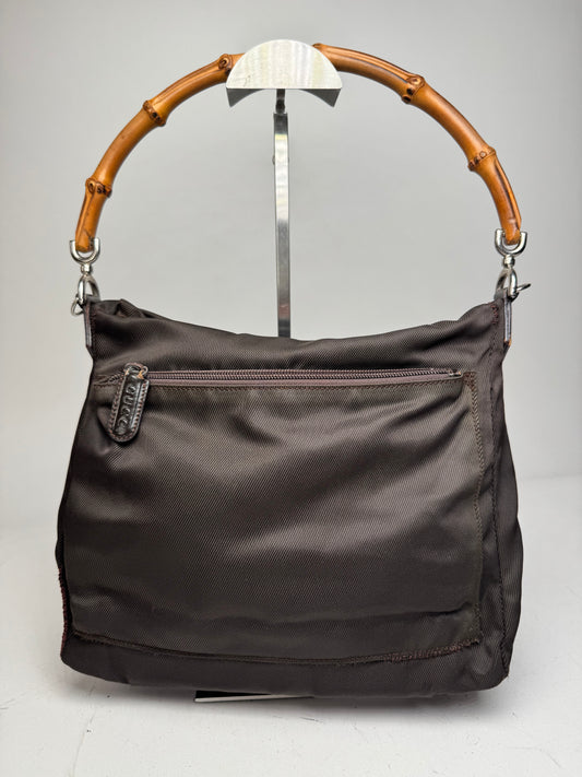 Vintage Gucci Bamboo Top Handle Bag Brown