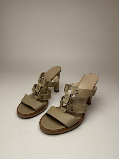 Vintage Gucci Leather Pumps Beige 37