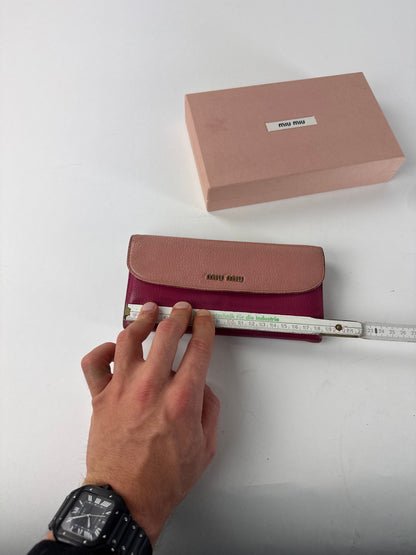 Vintage Miu Miu Leather Wallet Pink
