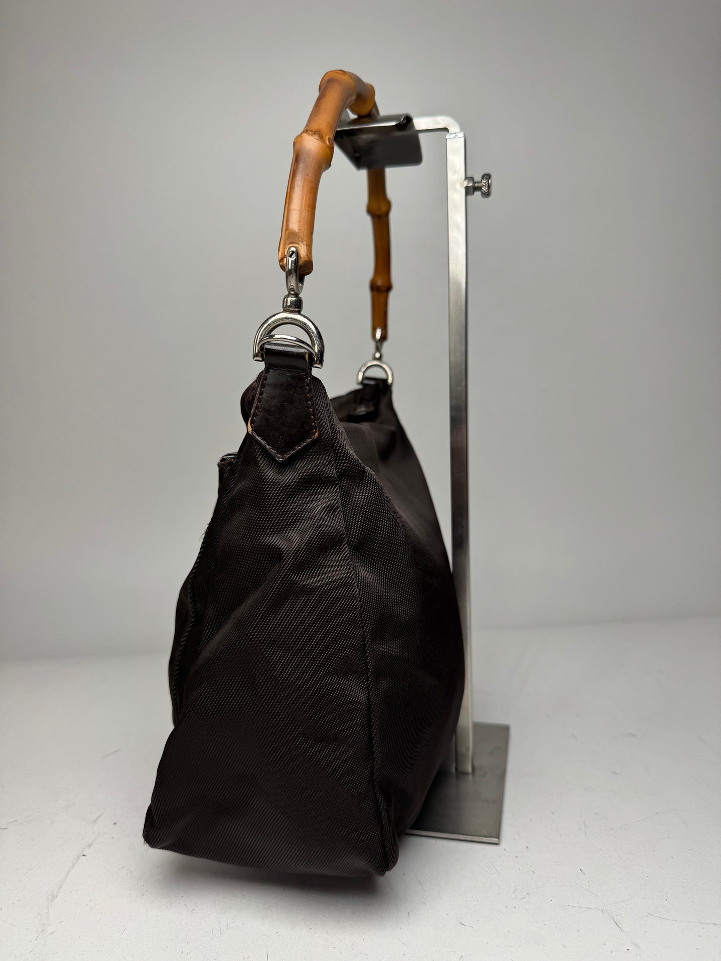 Vintage Gucci Bamboo Top Handle Bag Brown