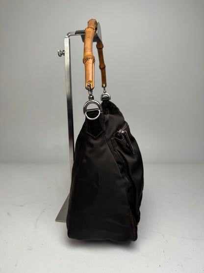 Vintage Gucci Bamboo Top Handle Bag Brown