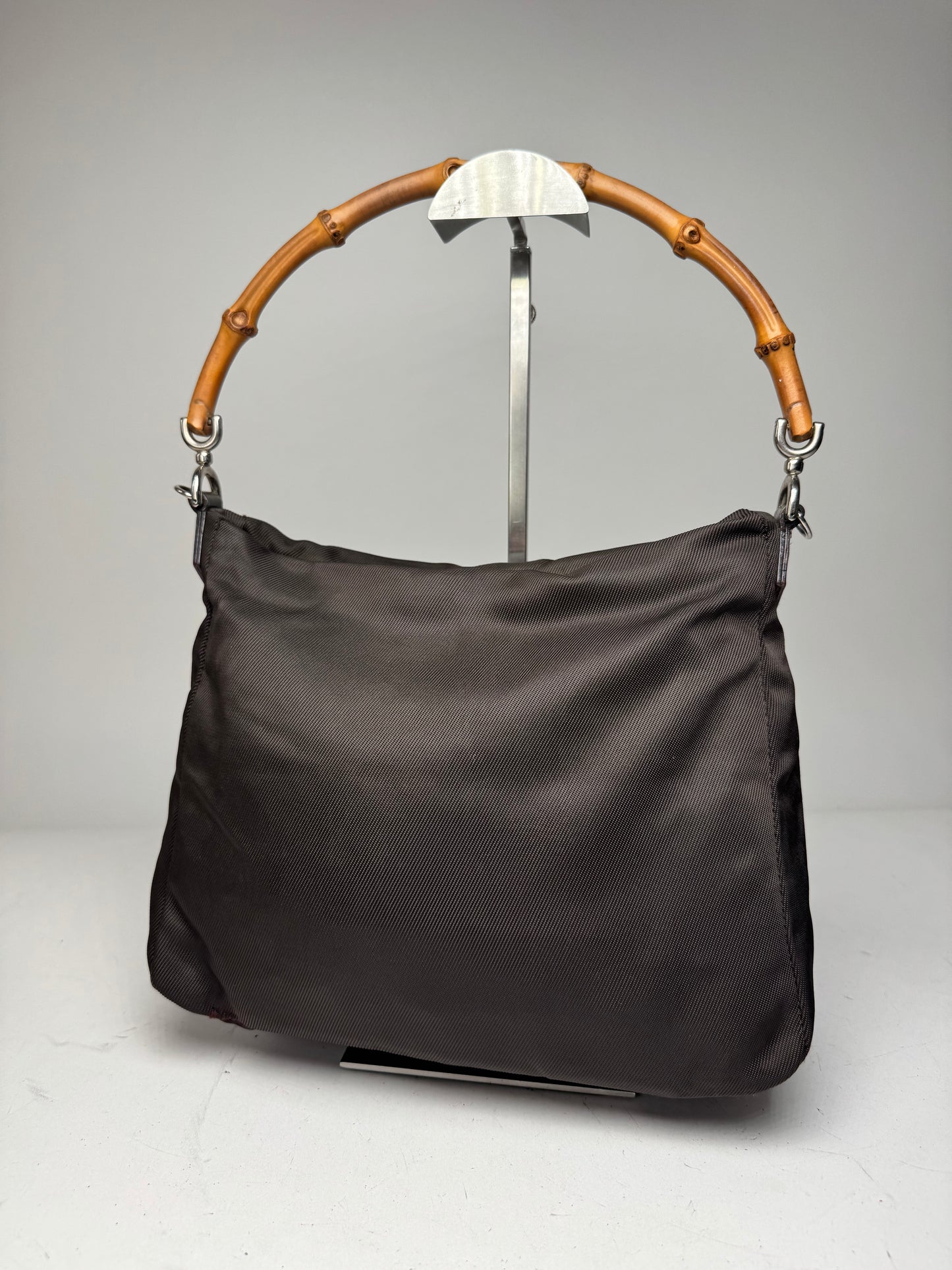 Vintage Gucci Bamboo Top Handle Bag Brown