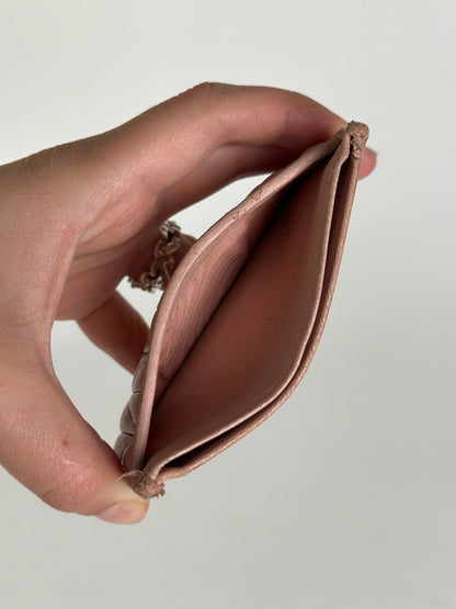 Vintage Miu Miu Leather Card Holder Pink