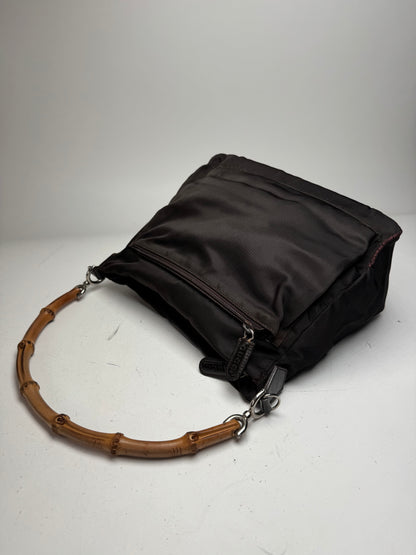 Vintage Gucci Bamboo Top Handle Bag Brown