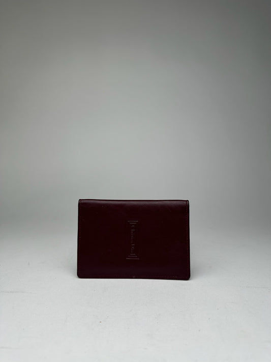 Vintage Dior Leather Card Holder purple