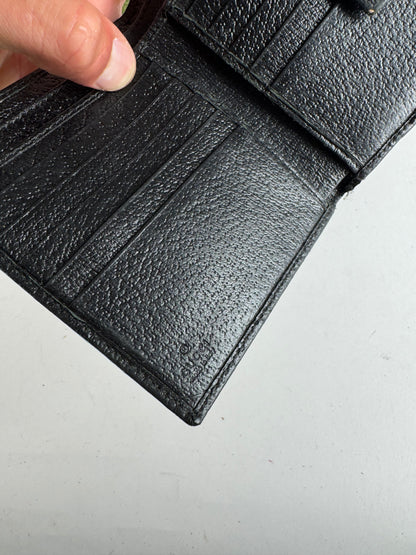 Vintage Gucci Monogram Leather wallet black