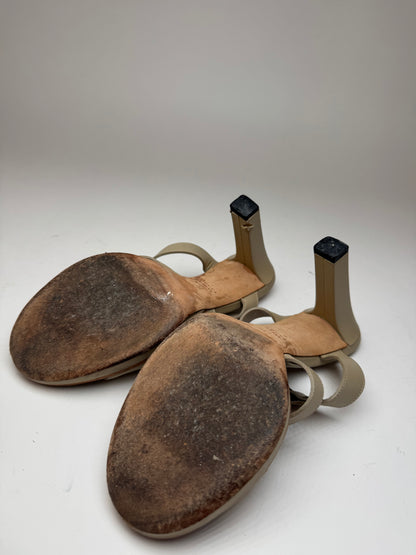 Vintage Gucci Leather Pumps Beige 37