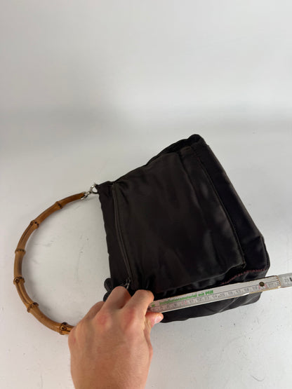 Vintage Gucci Bamboo Top Handle Bag Brown
