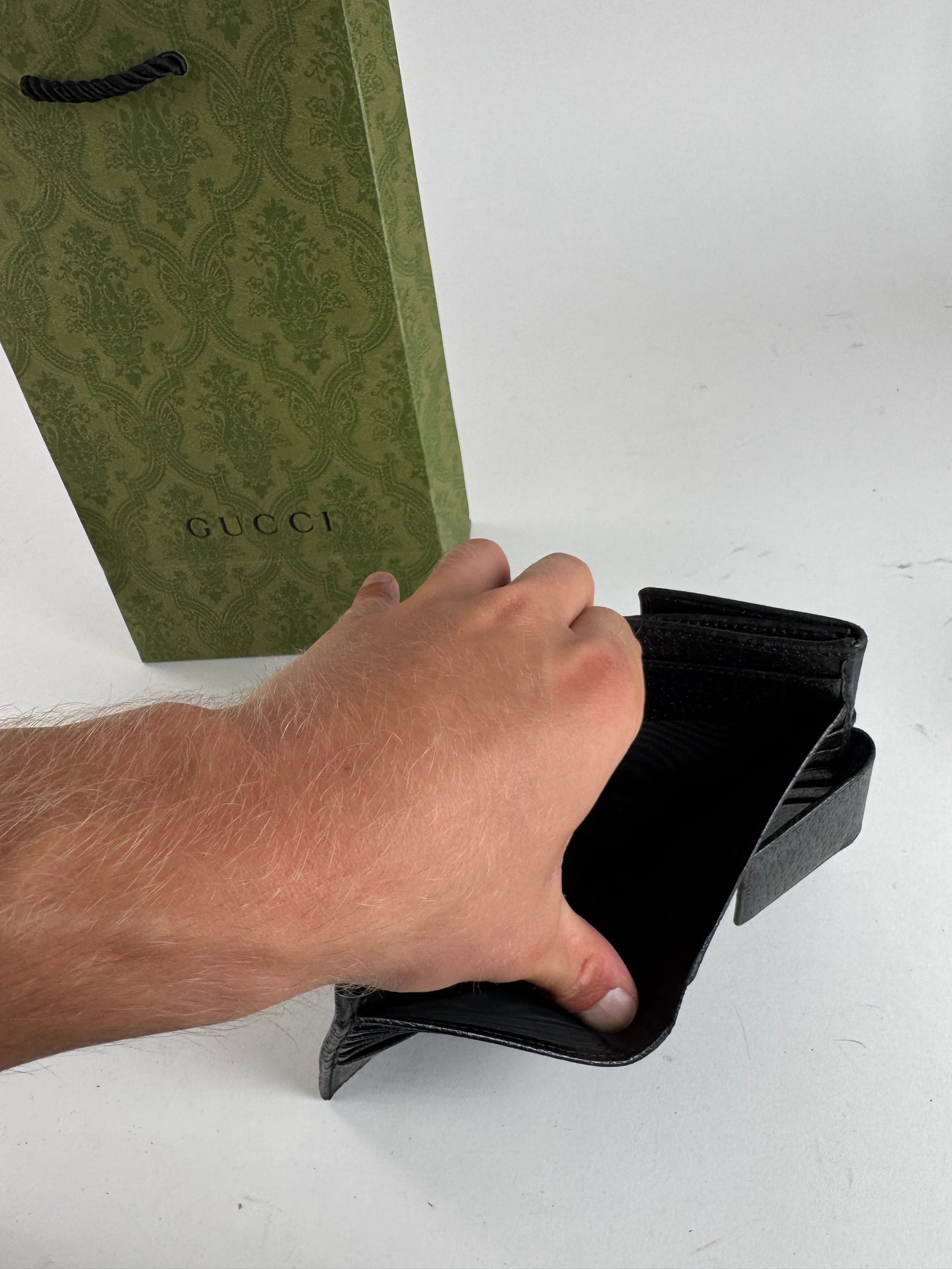 Vintage Gucci Monogram Leather wallet black