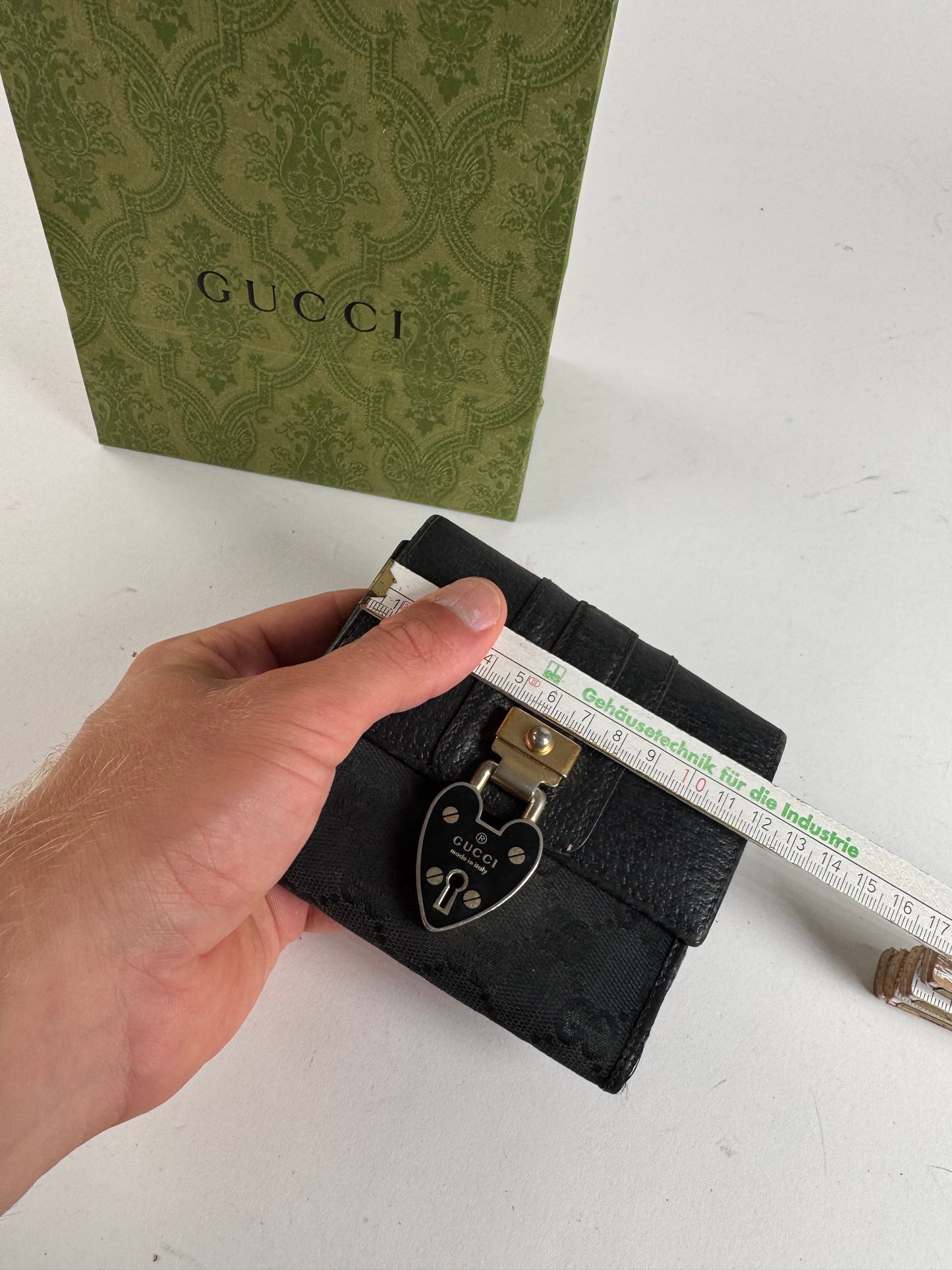 Vintage Gucci Monogram Leather wallet black