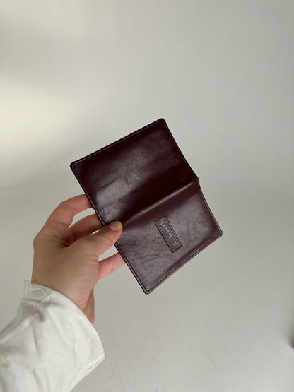 Vintage Dior Leather Card Holder purple