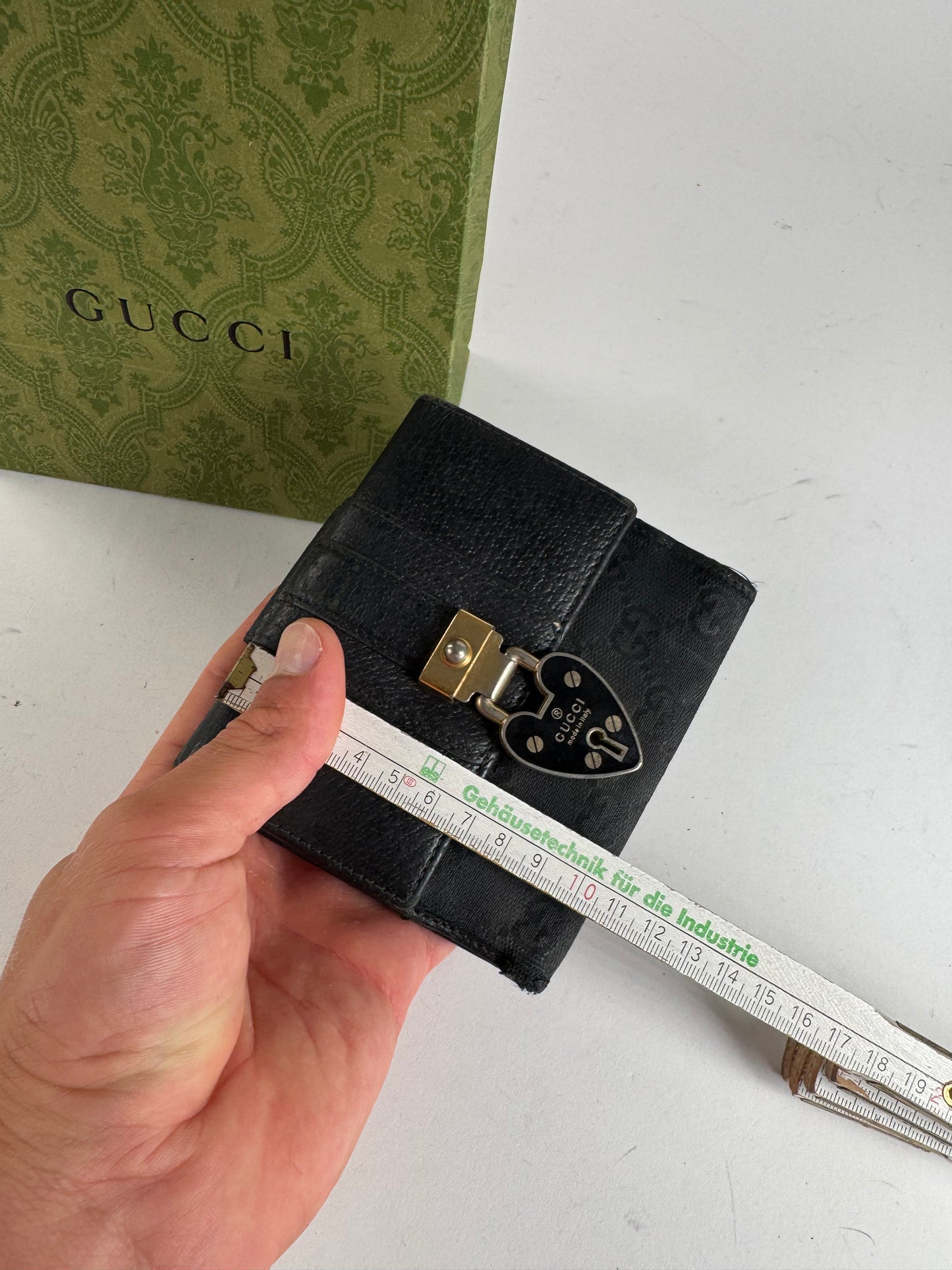 Vintage Gucci Monogram Leather wallet black