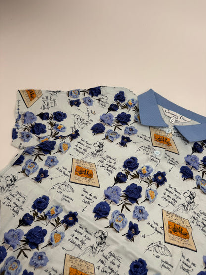 Vintage Dior Poloshirt Blue White L