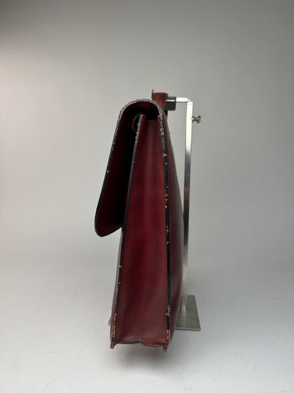 Vintage Cartier Burgundy Leather Satchel