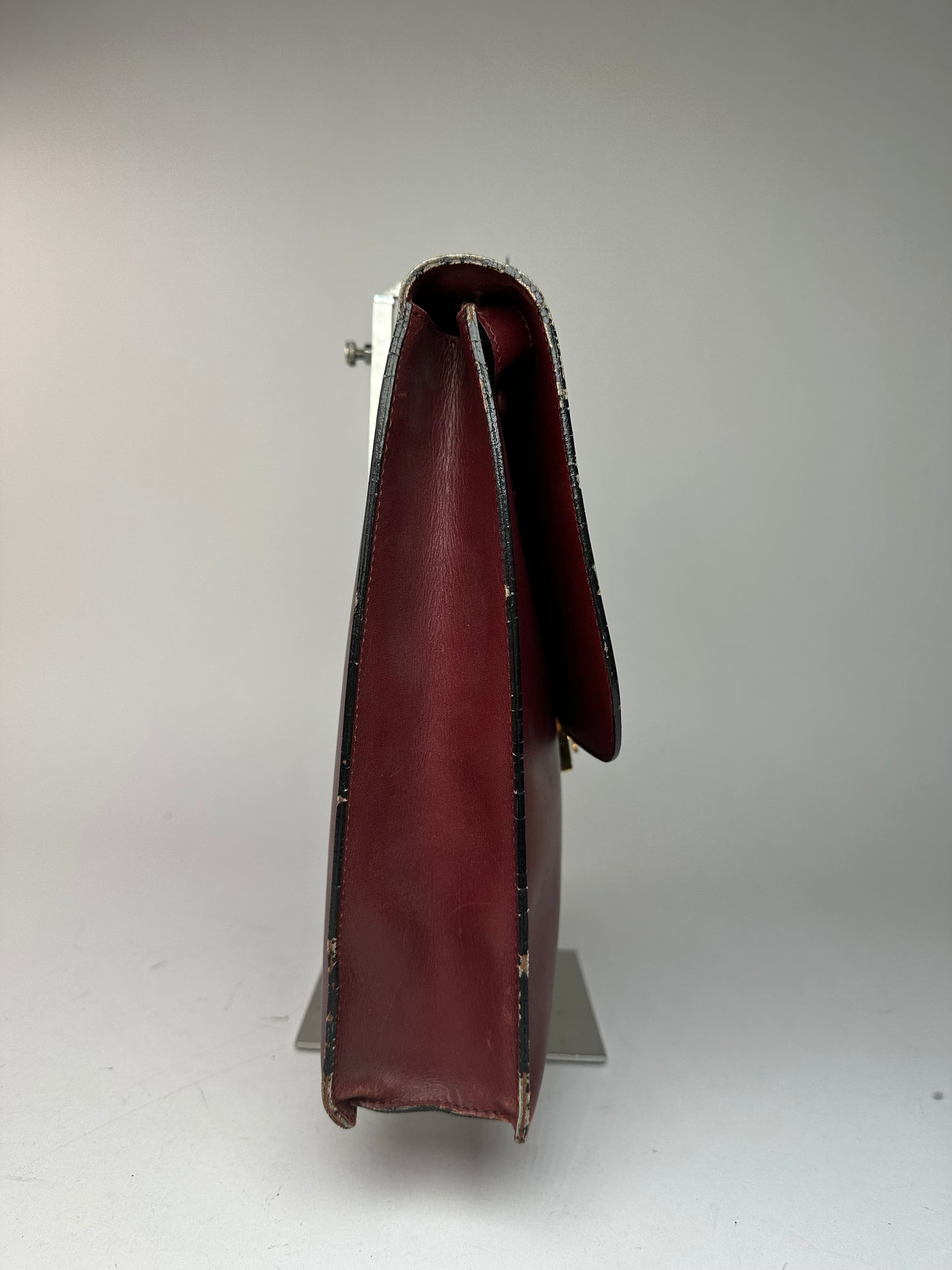 Vintage Cartier Burgundy Leather Satchel