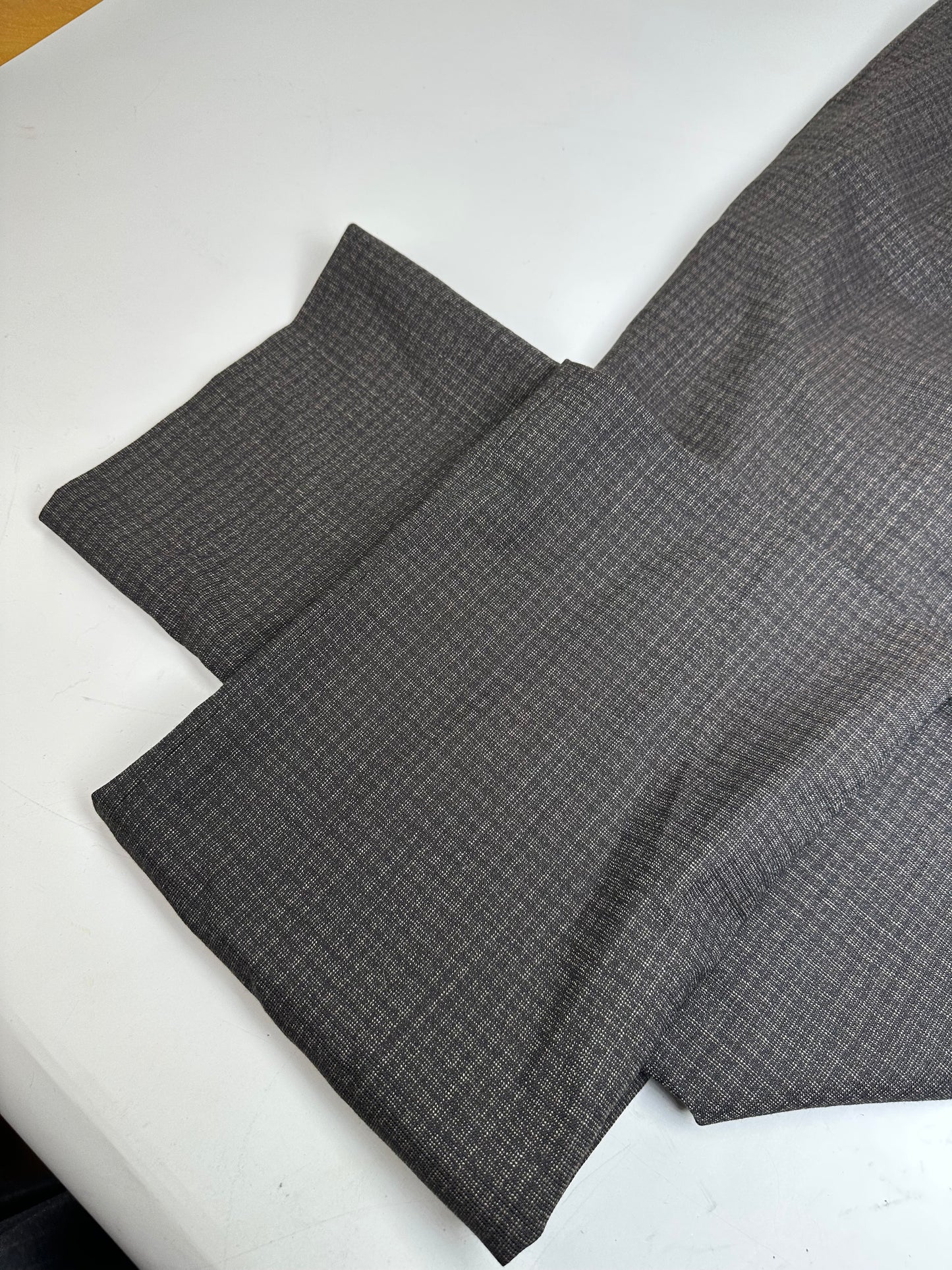 Vintage Fendi Checked Wool Blend Trousers Dark Grey XS