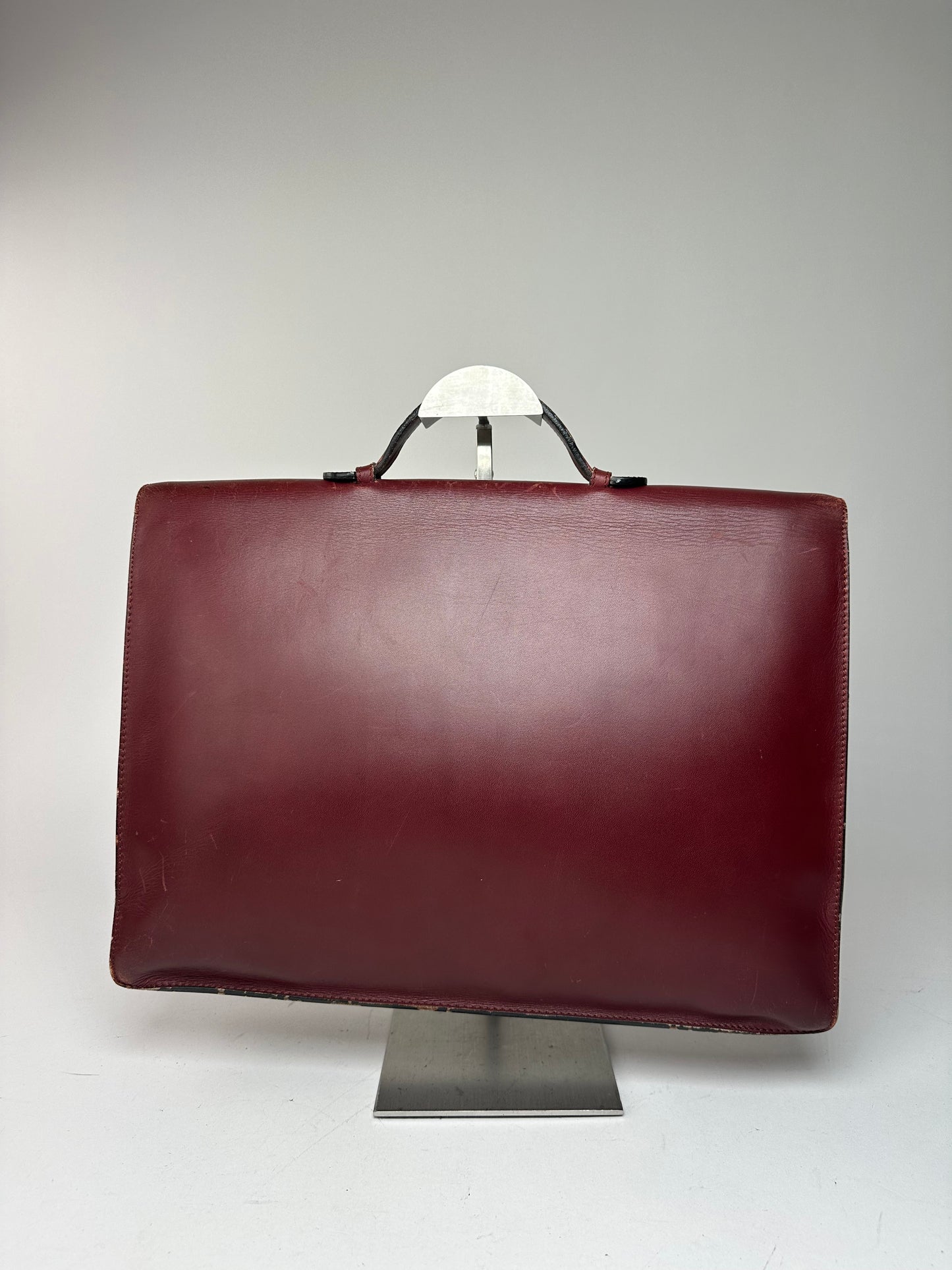 Vintage Cartier Burgundy Leather Satchel